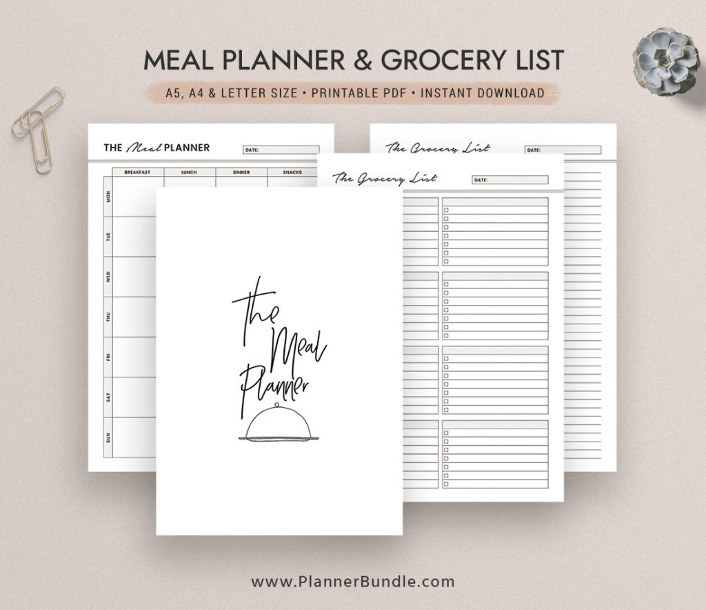 Planner Templates – A4, A5, Letter Size – PlannerBundle.com