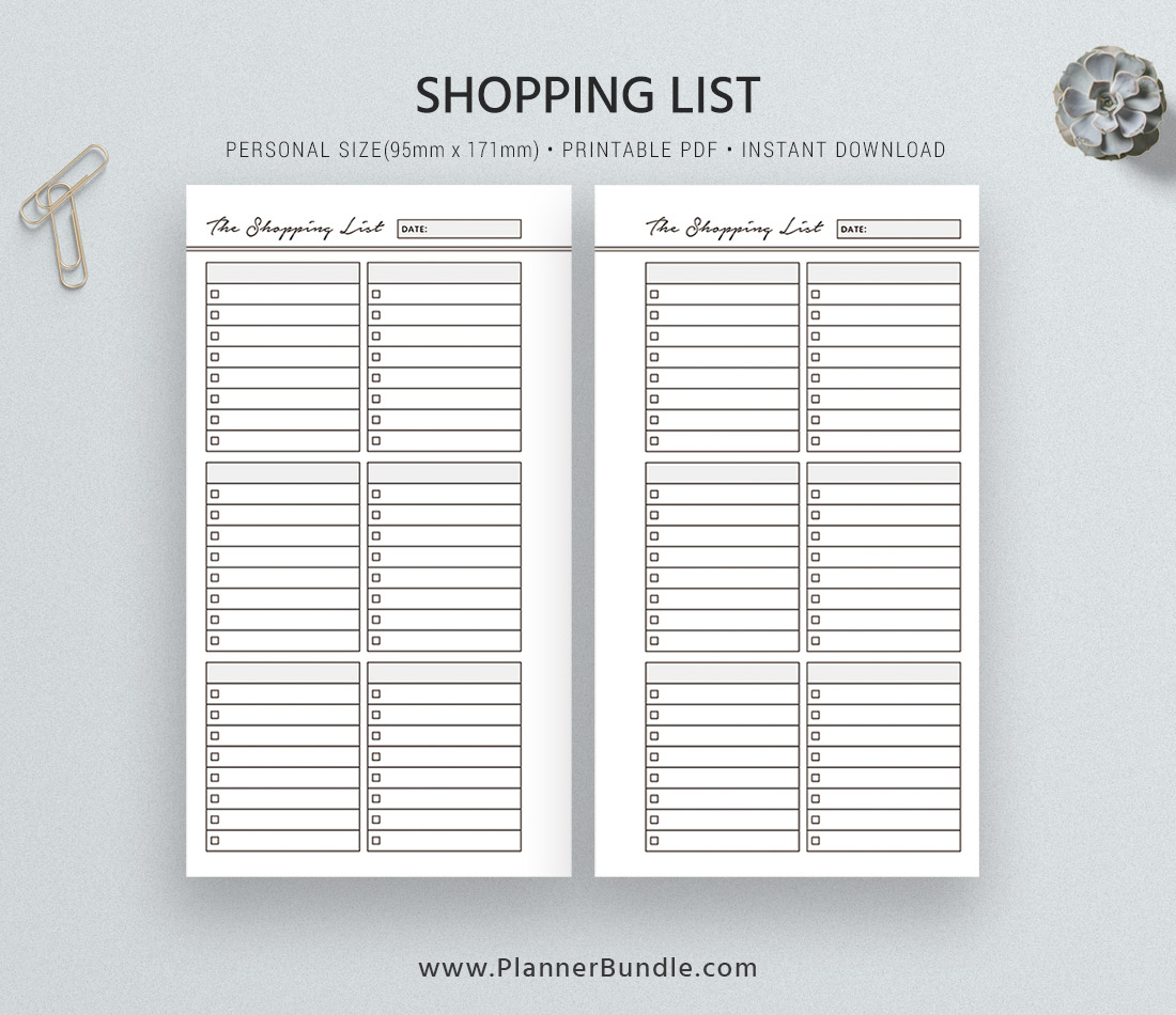 Activity Planner Personal Refill